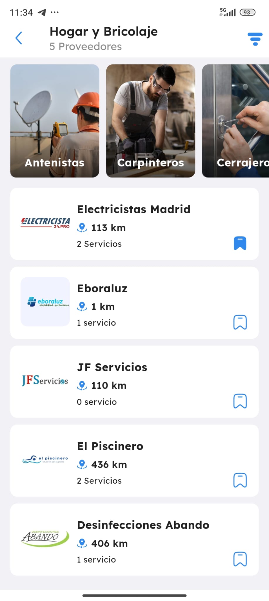 Miles de servicios
